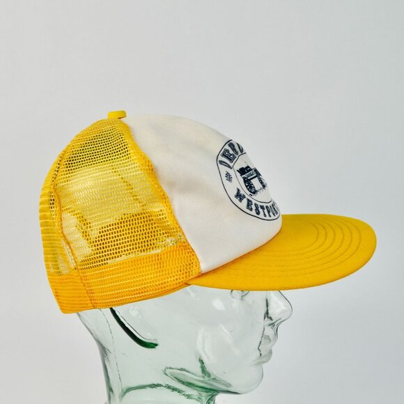 Derosa's Westport Conn. Yellow Trucker Hat Vintage Horse Buggy - Picture 2 of 5